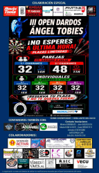 III Open de dardos Àngel Tobies - 3, 4 y 5 de Julio de 2026 - El Vendrell